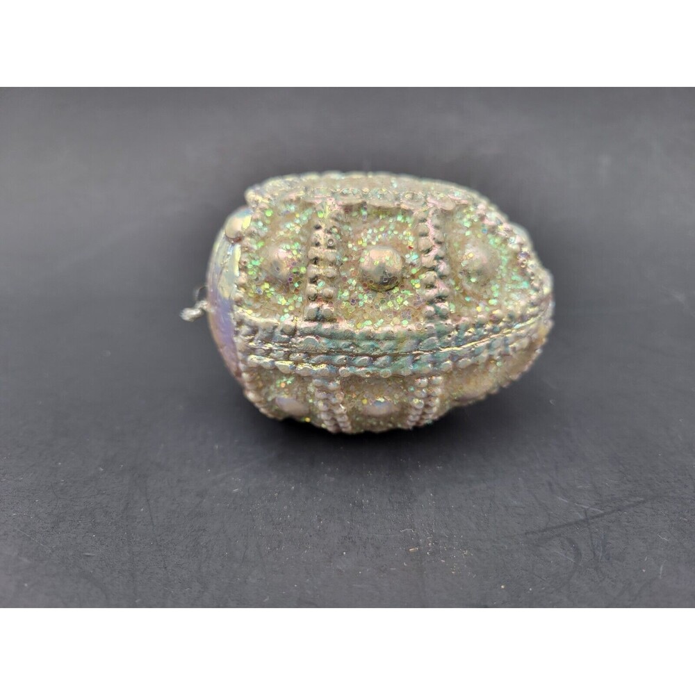 Vintage‎ Unique Elegant Glitter Iridescent Egg Ornament